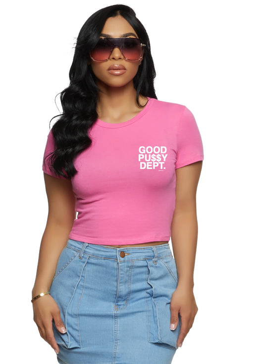 Good Pu$$Y Crop Top - pink